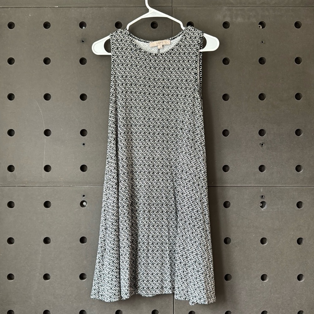 Loft sleeveless swing dress